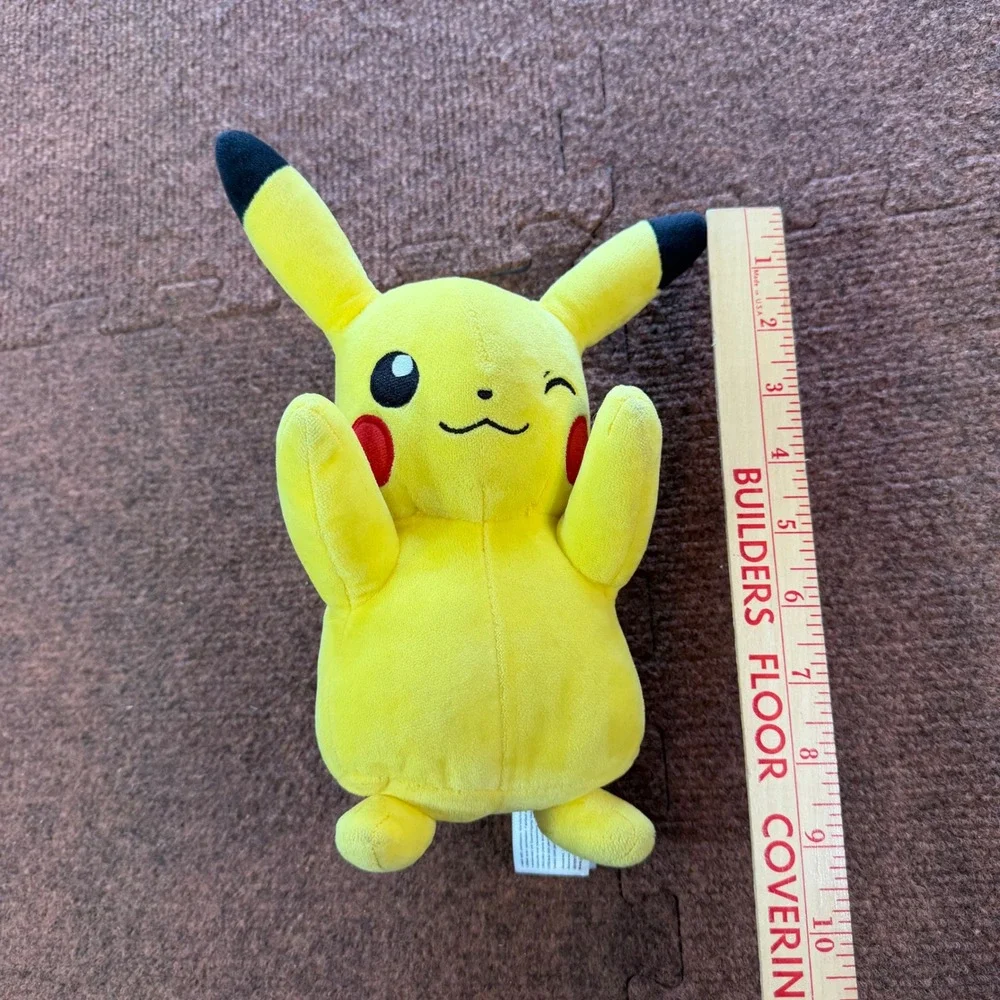 cute Pokemon Center Pikachu Plush Winking 8 Inch Yellow Stuffed Animal Toy 2022